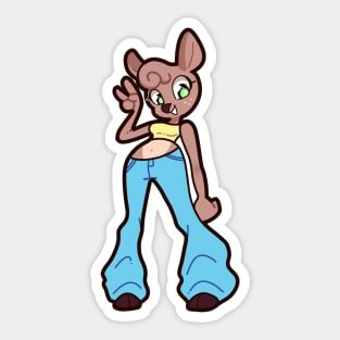 Deer Girl Sticker